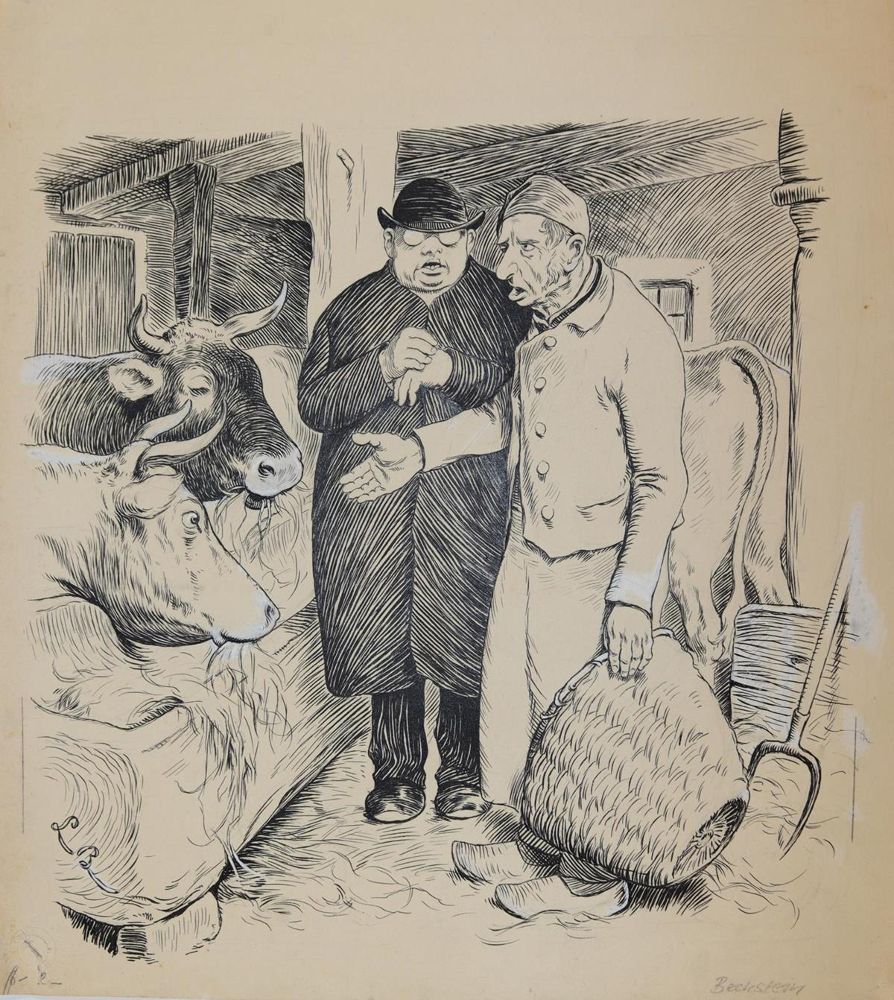 Große Abbildung Nr.2: 143-3971 Bechstein, Ludwig: (Künstlergraphik, Karikatur)