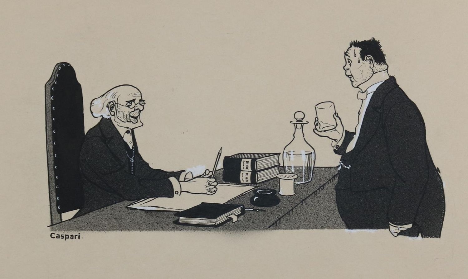 Große Abbildung Nr.111: 143-3973 Caspari, Walther: (Künstlergraphik, Karikatur)