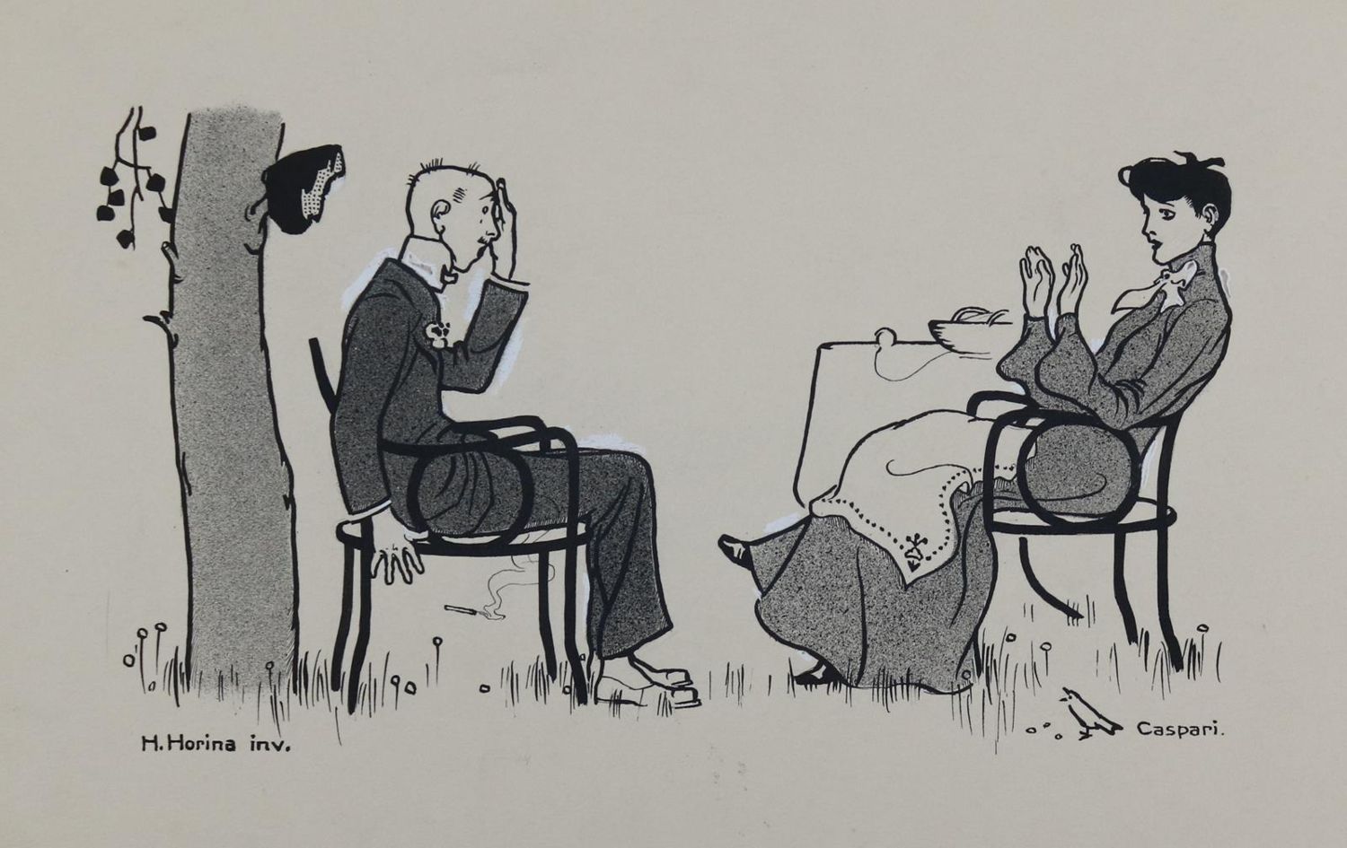 Große Abbildung Nr.12: 143-3973 Caspari, Walther: (Künstlergraphik, Karikatur)