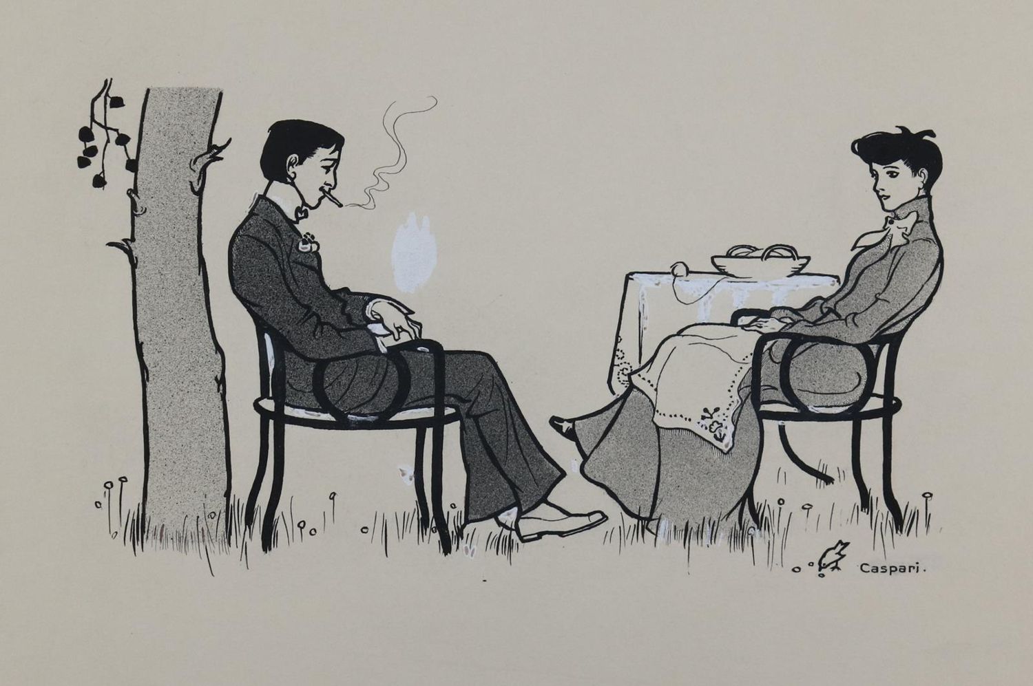 Große Abbildung Nr.13: 143-3973 Caspari, Walther: (Künstlergraphik, Karikatur)