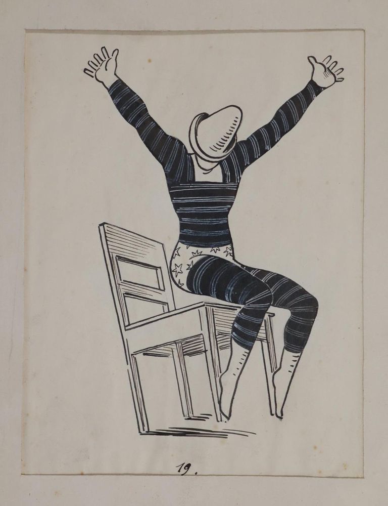 Große Abbildung Nr.1: 143-3975 Clown.: (Künstlergraphik, Karikatur)