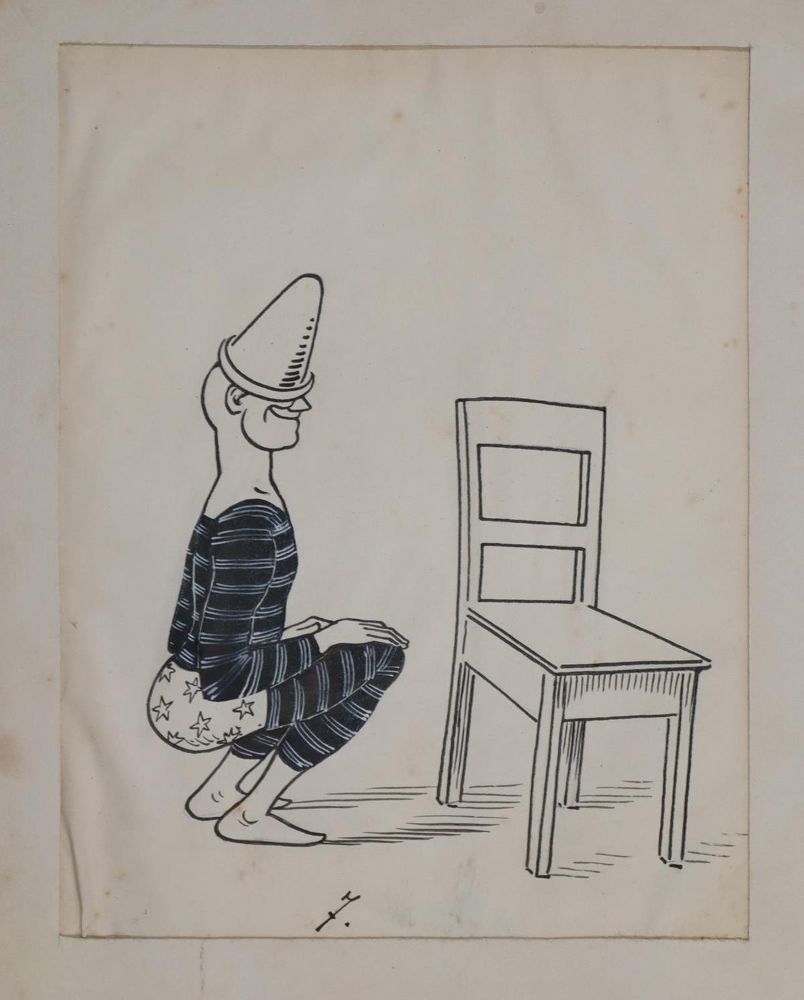 Große Abbildung Nr.6: 143-3975 Clown.: (Künstlergraphik, Karikatur)