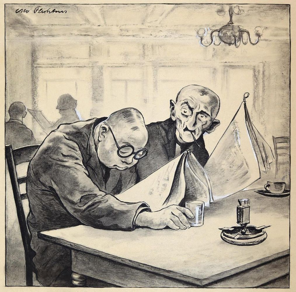 Große Abbildung Nr.3: 143-3979 Flechtner, Otto: (Künstlergraphik, Karikatur)