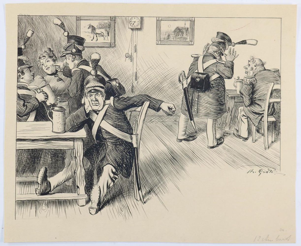 Große Abbildung Nr.1: 143-3987 Grätz, Theodor: (Künstlergraphik, Karikatur)