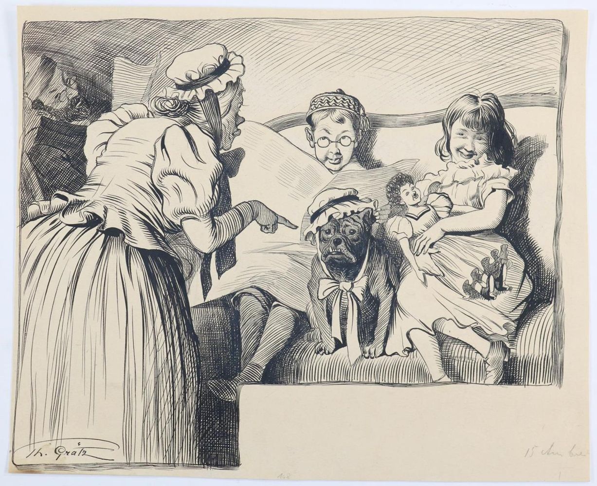Große Abbildung Nr.4: 143-3987 Grätz, Theodor: (Künstlergraphik, Karikatur)