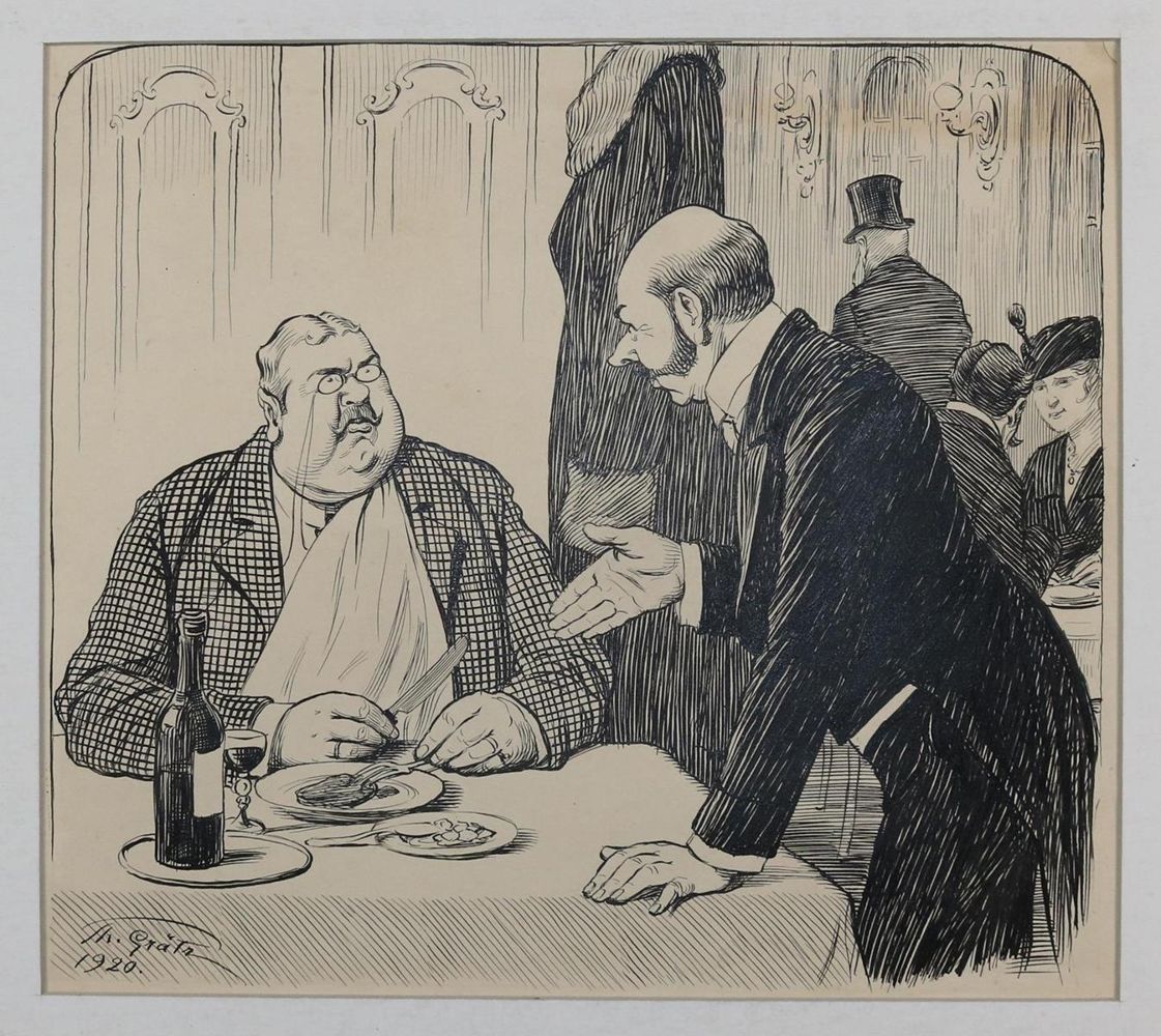 Große Abbildung Nr.10: 143-3988 Grätz, Theodor: (Künstlergraphik, Karikatur)