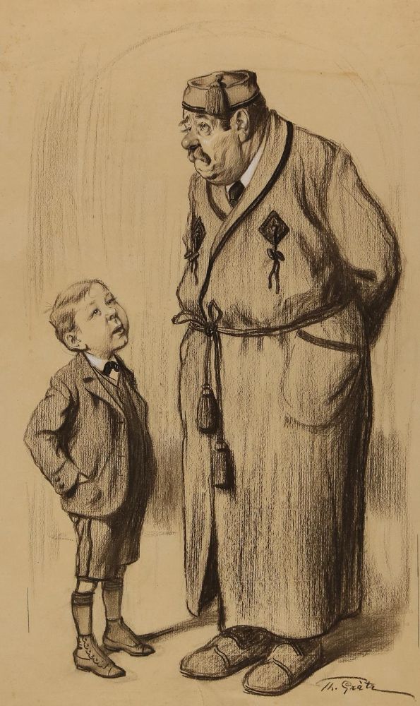 Große Abbildung Nr.4: 143-3990 Grätz, Theodor: (Künstlergraphik, Karikatur)