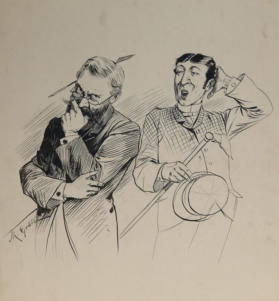 Große Abbildung Nr.5: 143-3991 Grätz, Theodor: (Künstlergraphik, Karikatur)