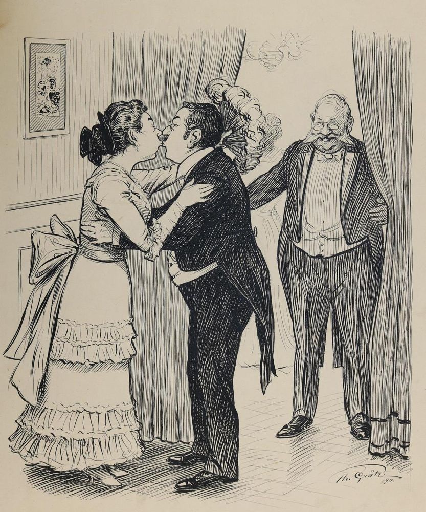 Große Abbildung Nr.1: 143-3992 Grätz, Theodor: (Künstlergraphik, Karikatur)