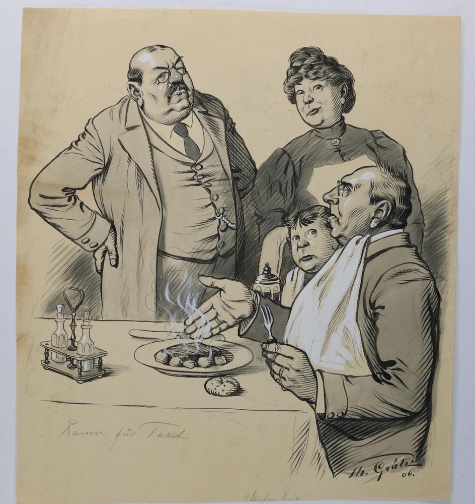 Große Abbildung Nr.4: 143-3992 Grätz, Theodor: (Künstlergraphik, Karikatur)