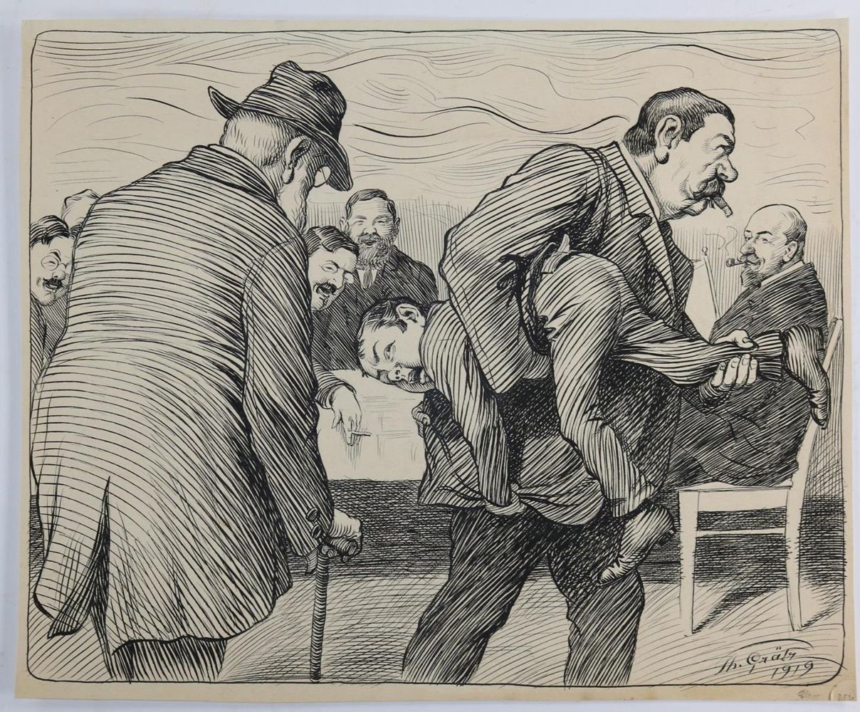 Große Abbildung Nr.5: 143-3992 Grätz, Theodor: (Künstlergraphik, Karikatur)