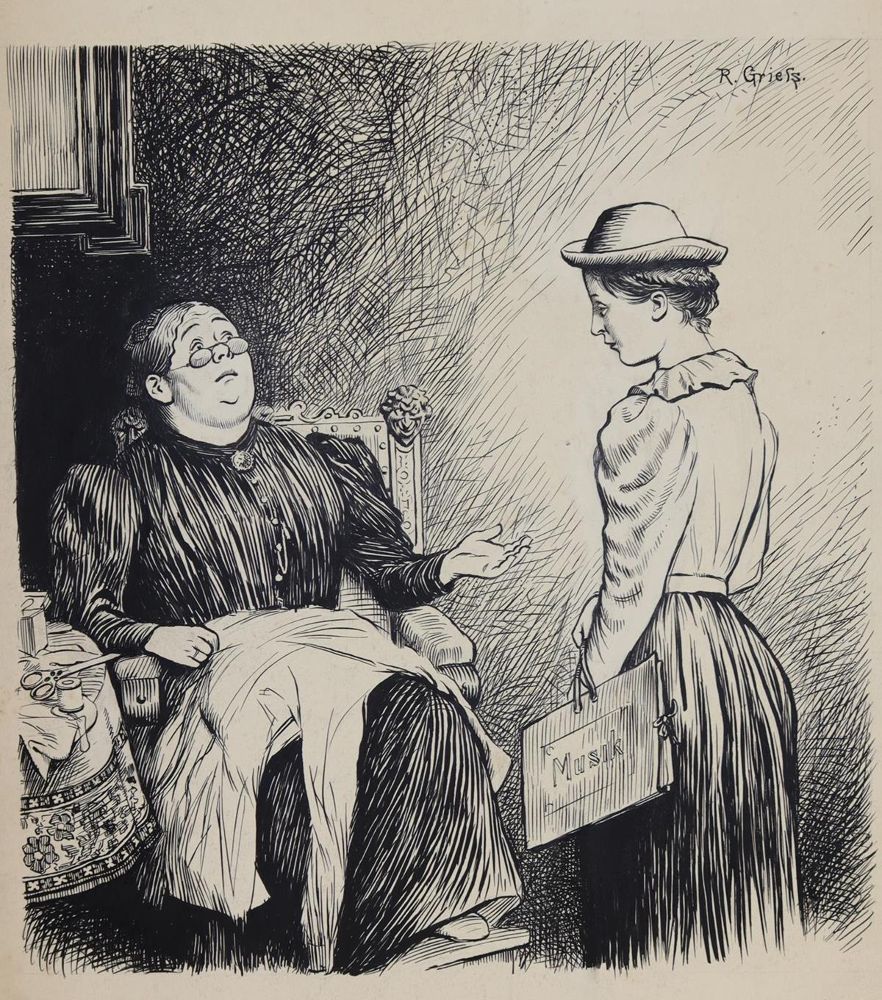 Große Abbildung Nr.6: 143-3993 Grieß, Rudolf: (Künstlergraphik, Karikatur)