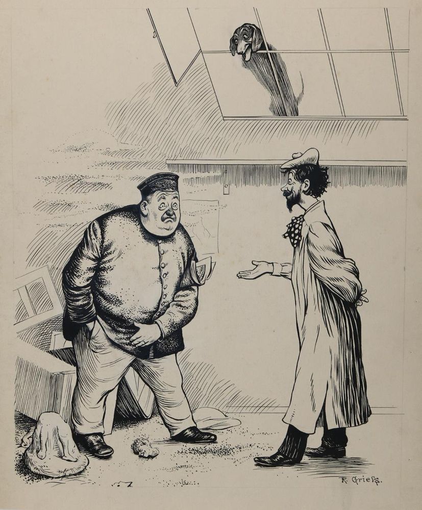 Große Abbildung Nr.15: 143-3994 Grieß, Rudolf: (Künstlergraphik, Karikatur)