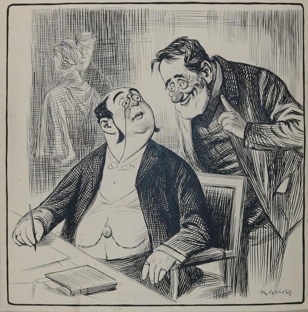Große Abbildung Nr.3: 143-3994 Grieß, Rudolf: (Künstlergraphik, Karikatur)