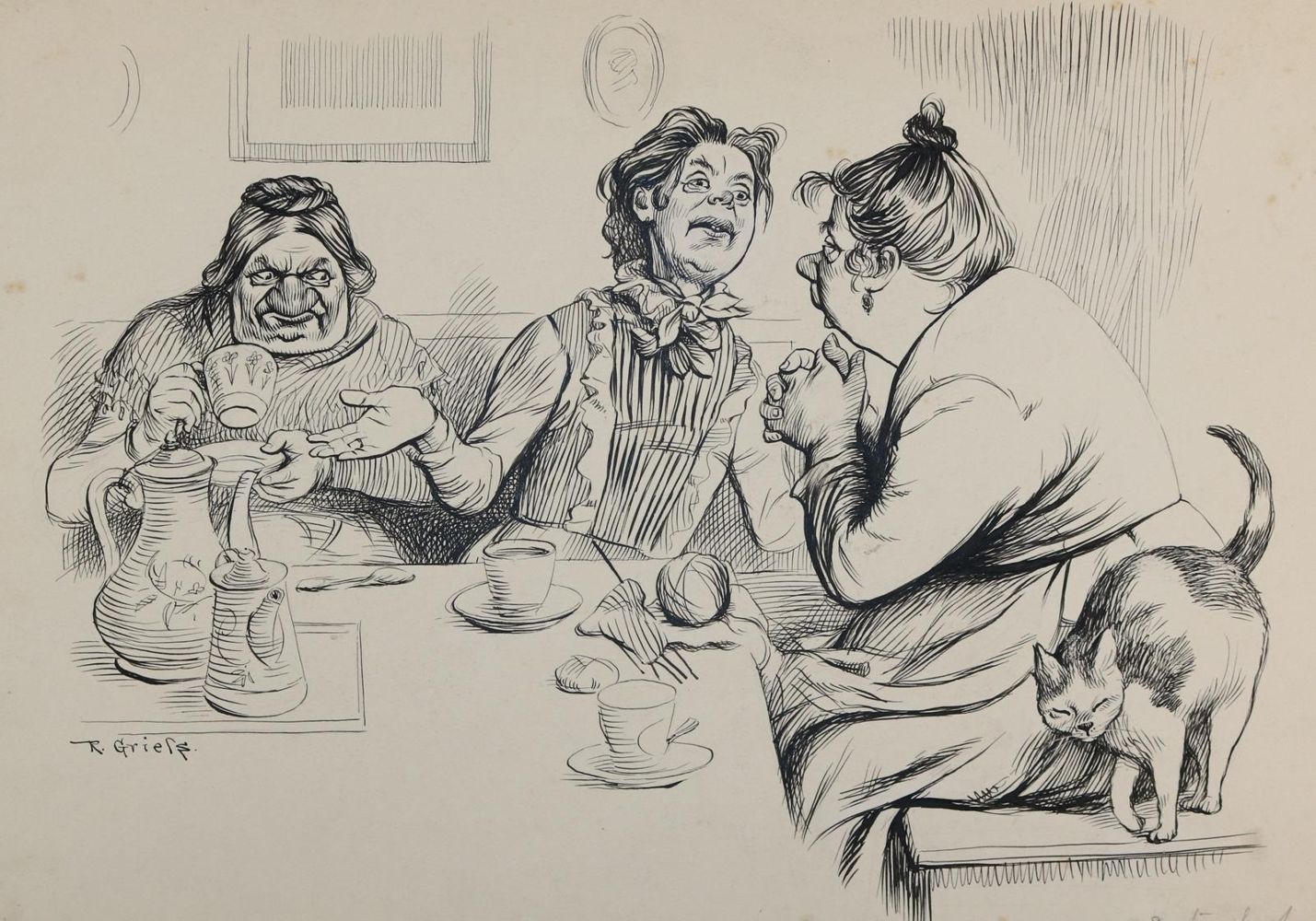 Große Abbildung Nr.6: 143-3994 Grieß, Rudolf: (Künstlergraphik, Karikatur)