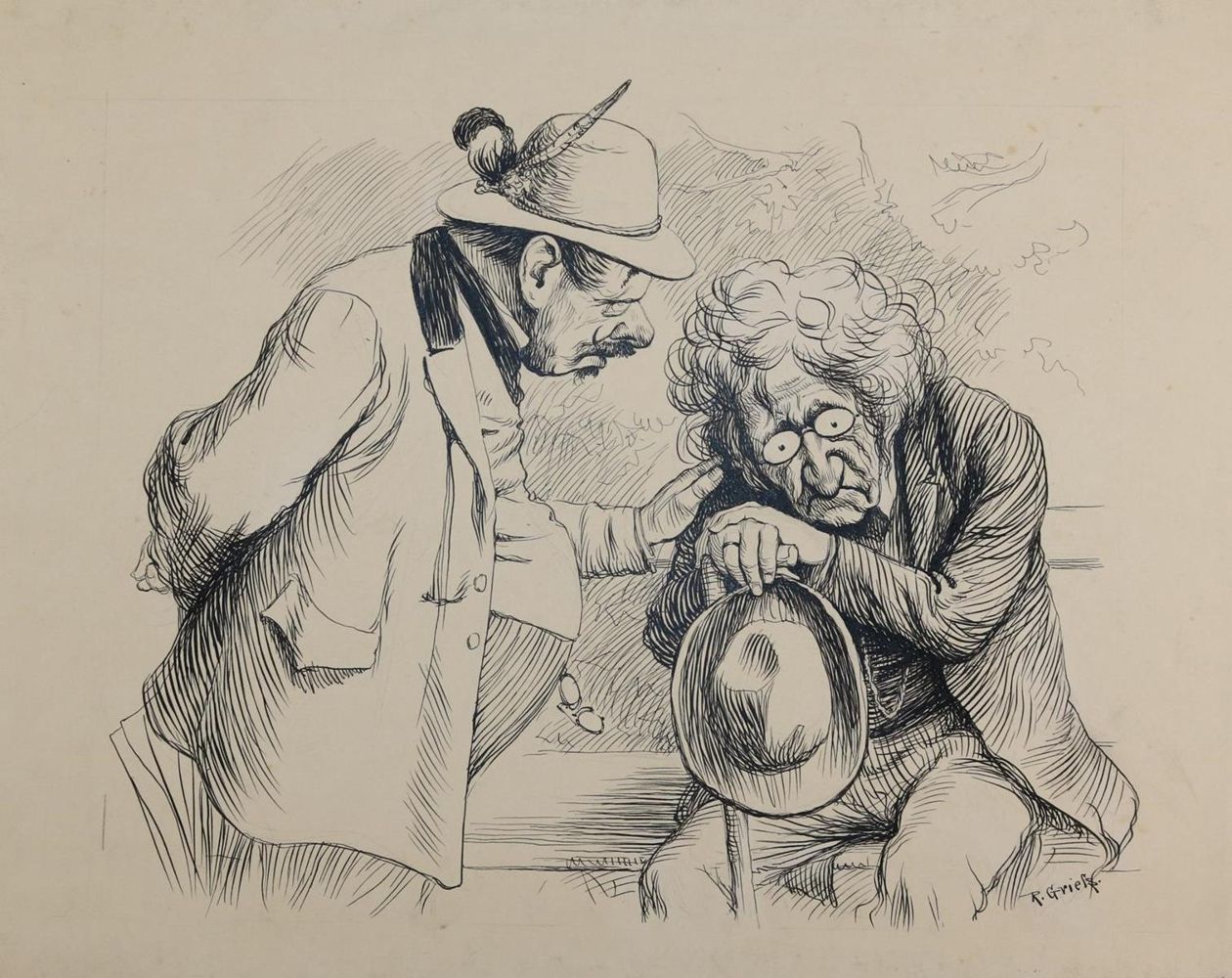 Große Abbildung Nr.8: 143-3994 Grieß, Rudolf: (Künstlergraphik, Karikatur)