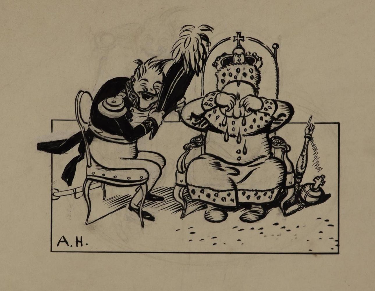 Große Abbildung Nr.1: 143-3997 Hengeler, Adolf: (Künstlergraphik, Karikatur)
