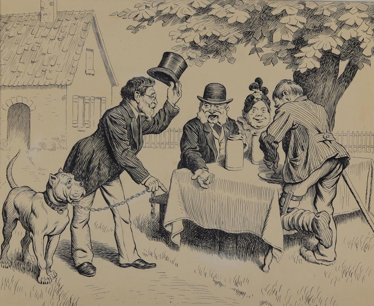 Große Abbildung Nr.8: 143-3997 Hengeler, Adolf: (Künstlergraphik, Karikatur)