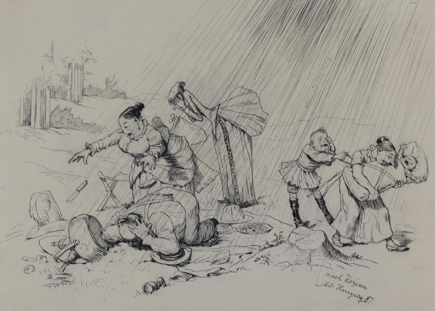 Große Abbildung Nr.9: 143-3997 Hengeler, Adolf: (Künstlergraphik, Karikatur)
