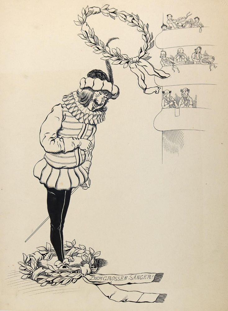 Große Abbildung Nr.3: 143-3999 Herrmannsdorfer, Joseph Martin: (Künstlergraphik, Karikatur)