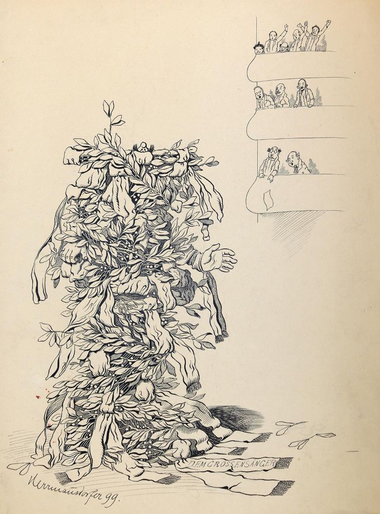 Große Abbildung Nr.4: 143-3999 Herrmannsdorfer, Joseph Martin: (Künstlergraphik, Karikatur)