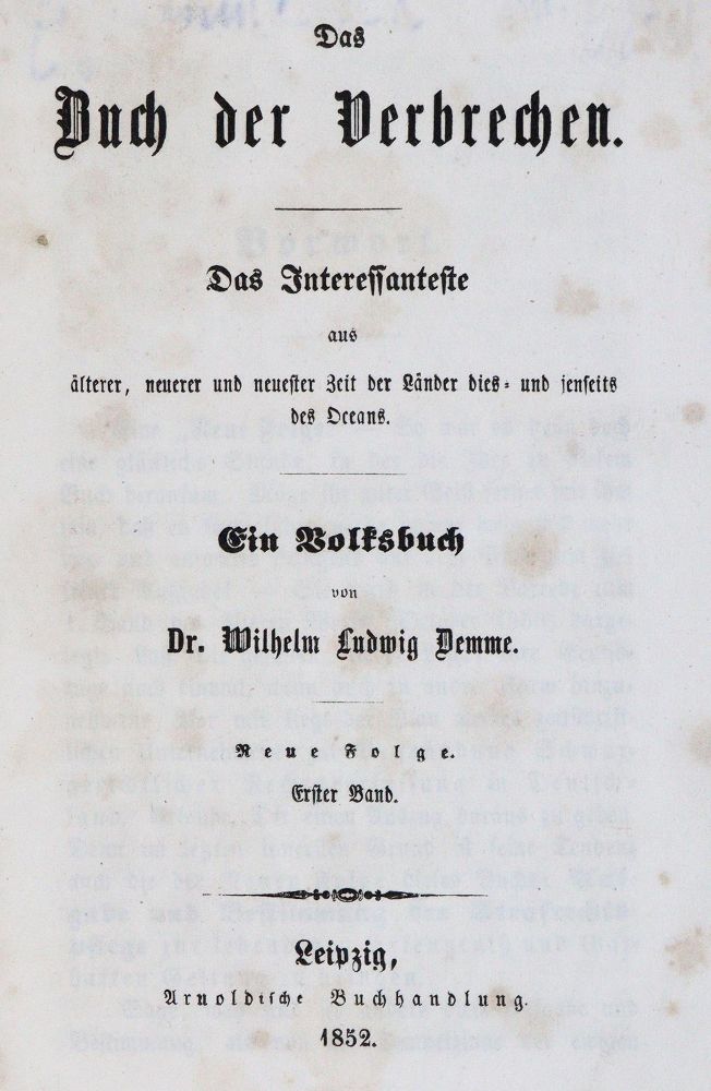 Große Abbildung Nr.1: 143-400 Demme,W.L.: (Juridica und Kriminologie)