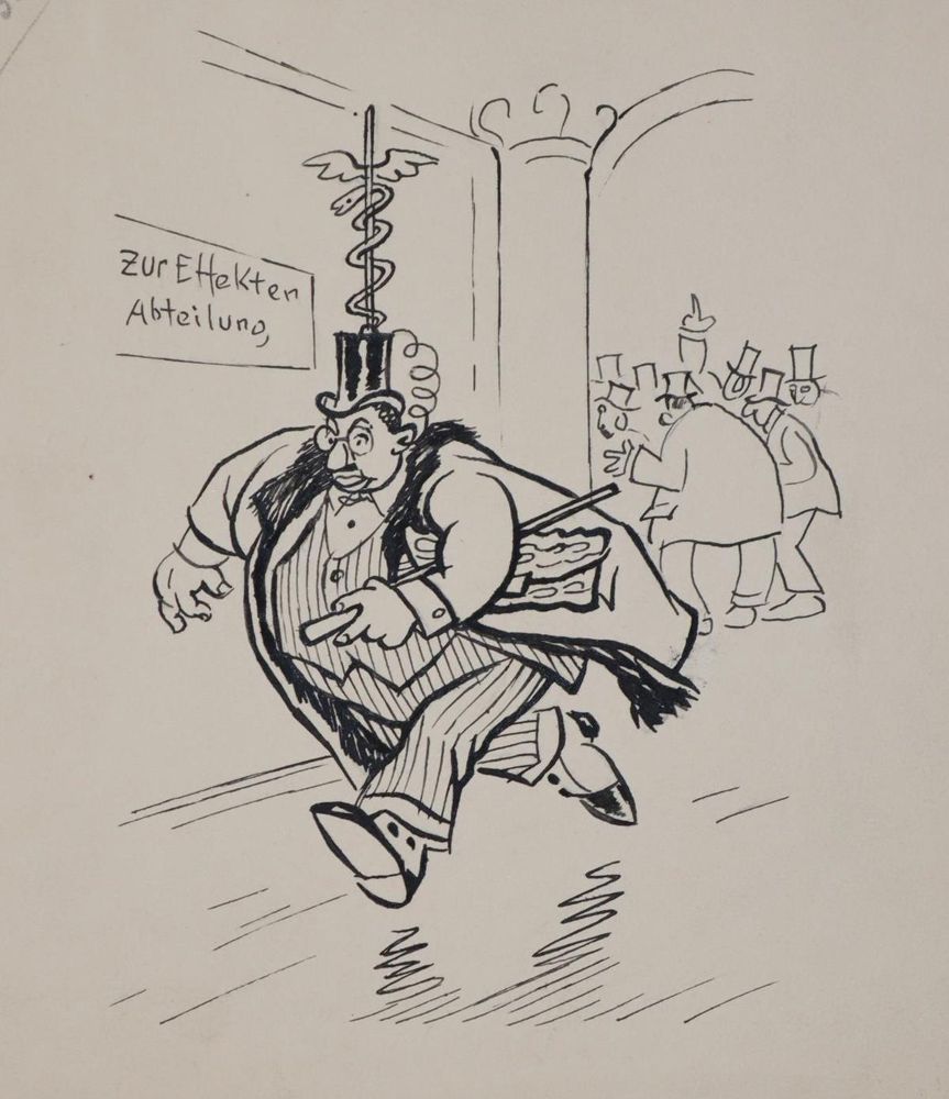 Große Abbildung Nr.3: 143-4003 Karikaturen.: (Künstlergraphik, Karikatur)