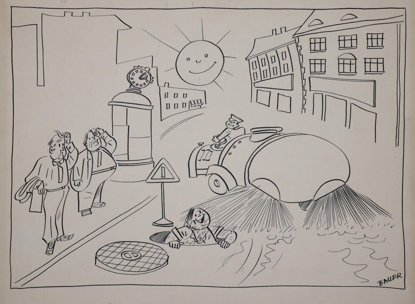 Große Abbildung Nr.7: 143-4003 Karikaturen.: (Künstlergraphik, Karikatur)