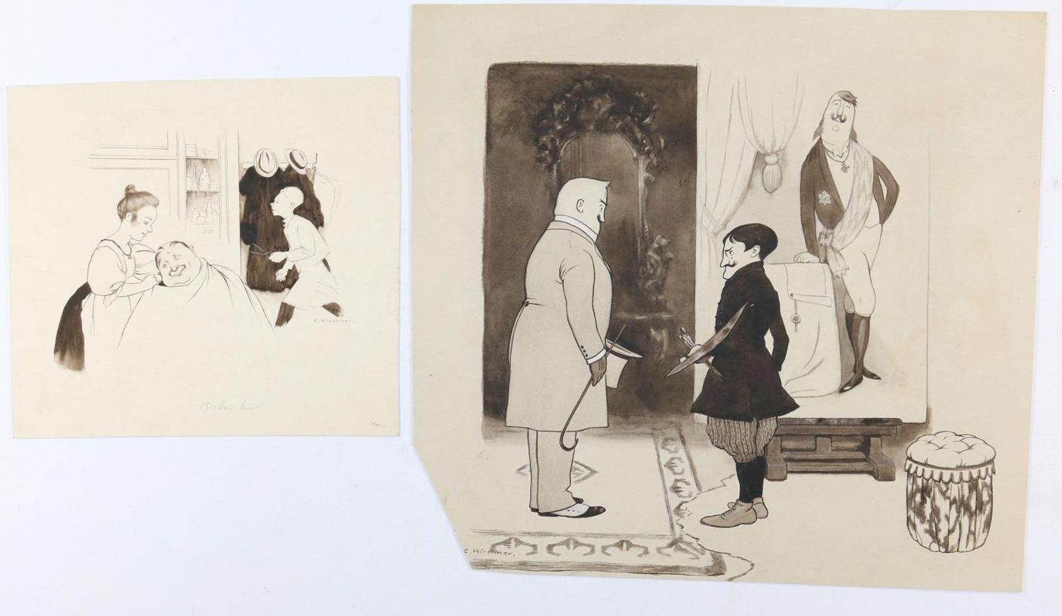 Große Abbildung Nr.4: 143-4004 Kirchner, Eugen: (Künstlergraphik, Karikatur)