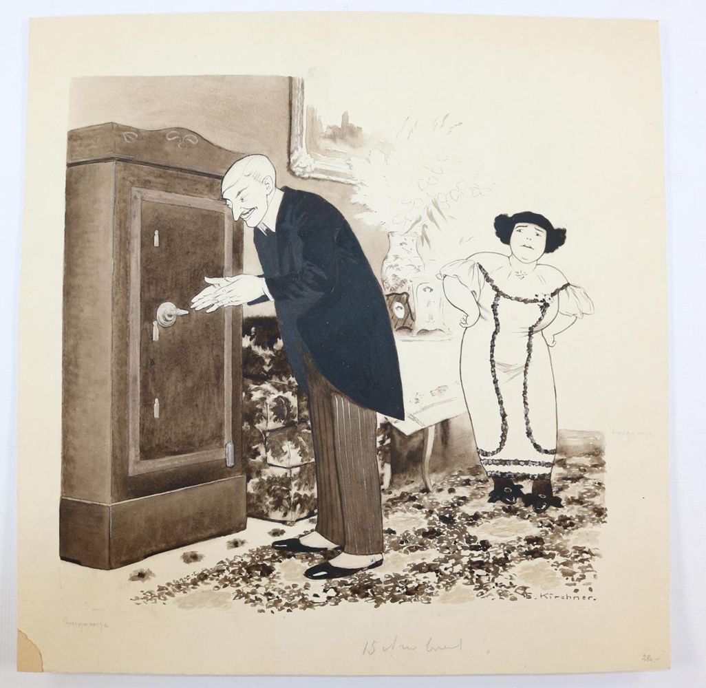 Große Abbildung Nr.7: 143-4004 Kirchner, Eugen: (Künstlergraphik, Karikatur)