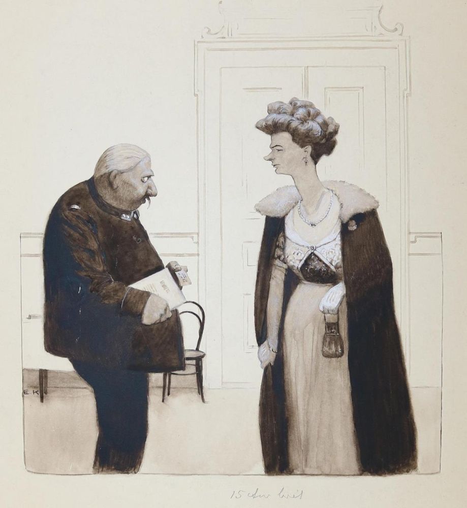 Große Abbildung Nr.9: 143-4004 Kirchner, Eugen: (Künstlergraphik, Karikatur)