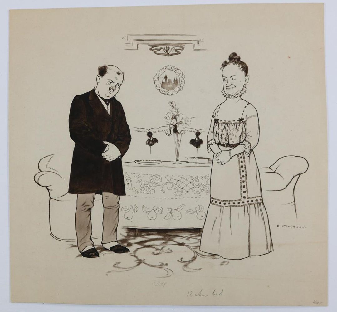 Große Abbildung Nr.4: 143-4005 Kirchner, Eugen: (Künstlergraphik, Karikatur)
