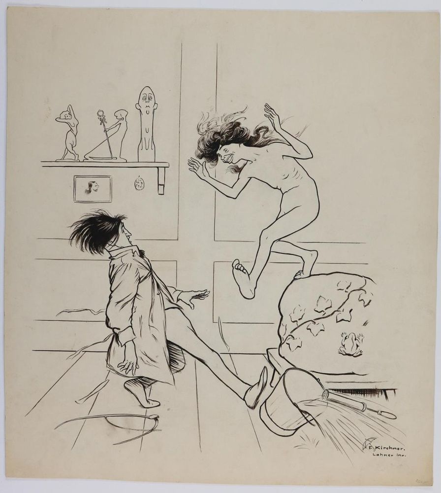 Große Abbildung Nr.5: 143-4005 Kirchner, Eugen: (Künstlergraphik, Karikatur)