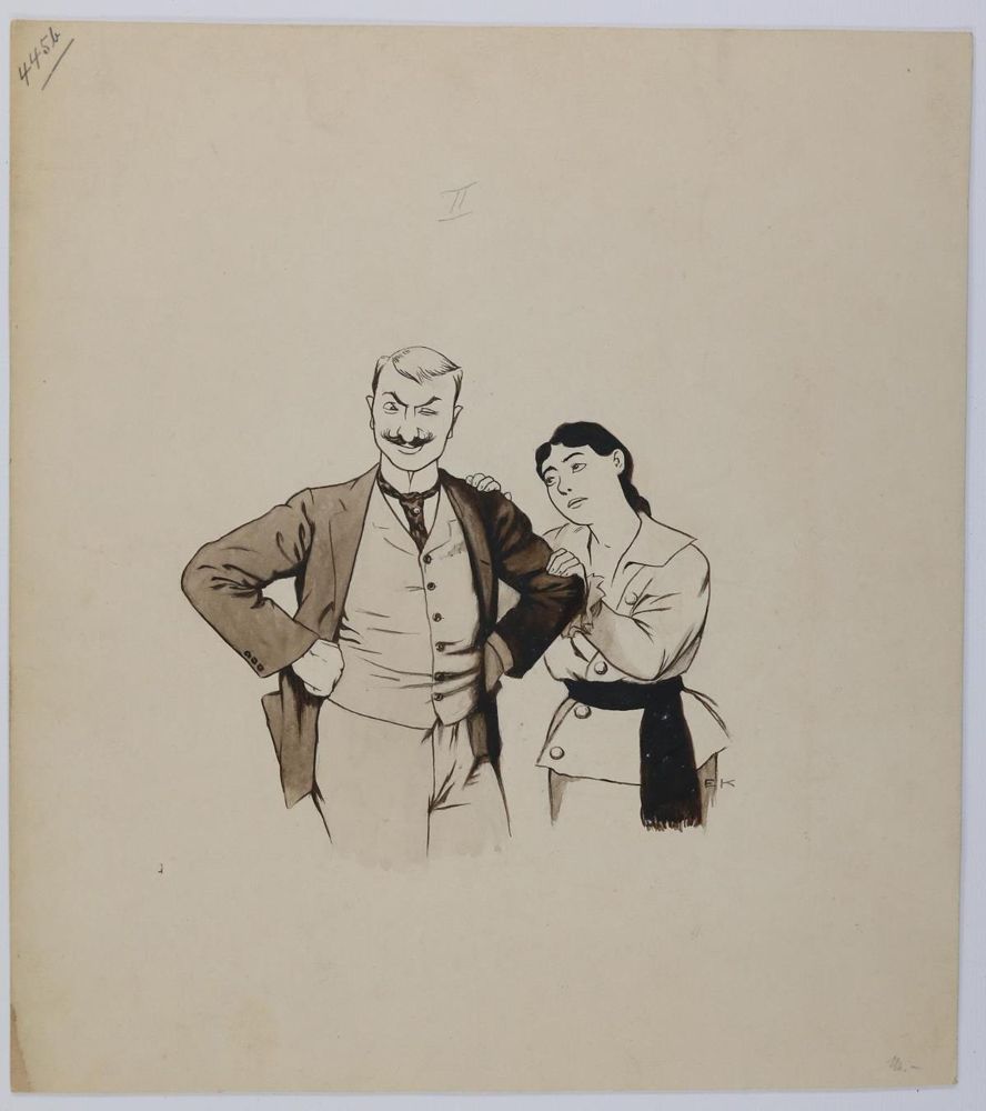 Große Abbildung Nr.7: 143-4005 Kirchner, Eugen: (Künstlergraphik, Karikatur)