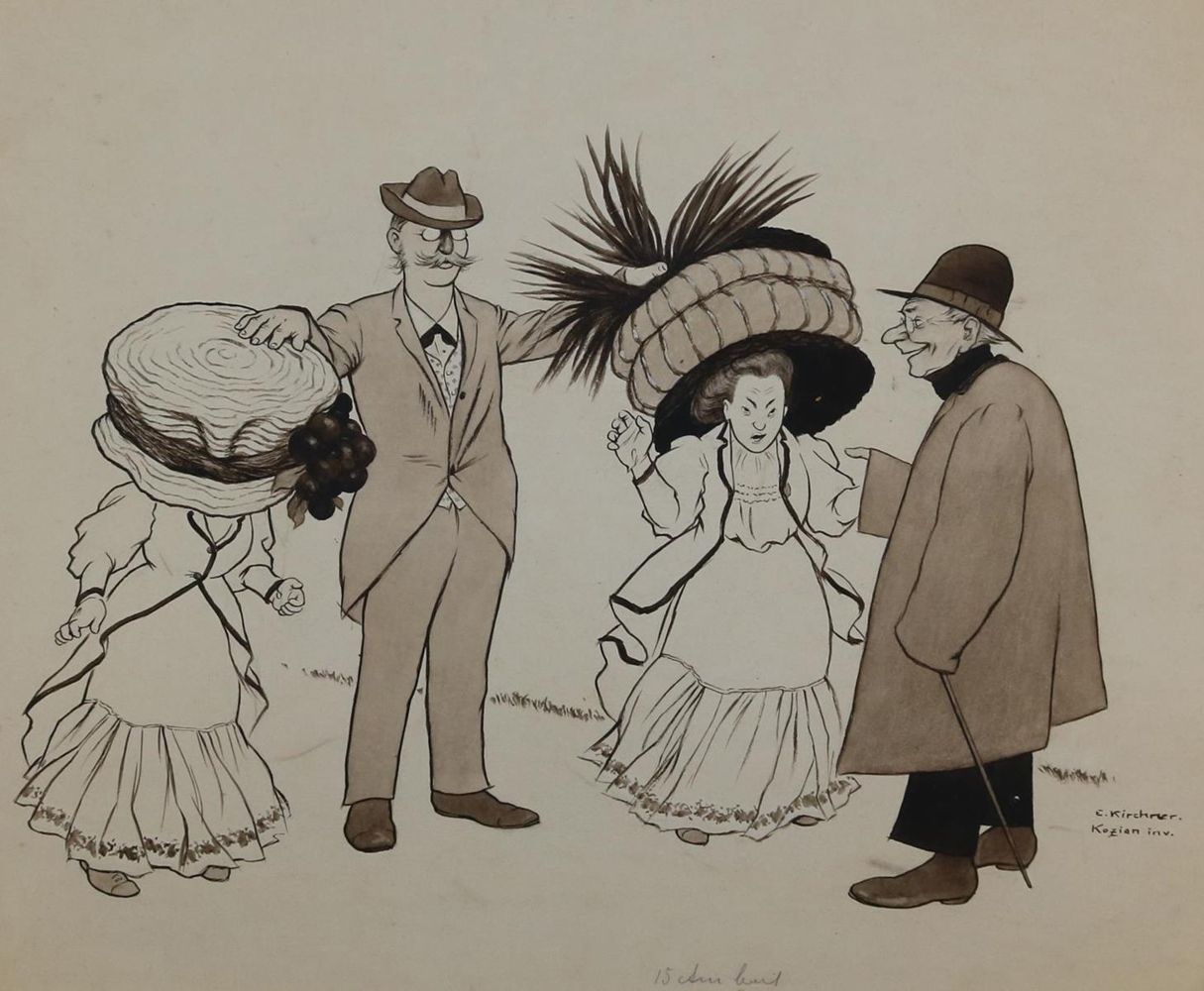 Große Abbildung Nr.7: 143-4007 Kirchner, Eugen: (Künstlergraphik, Karikatur)