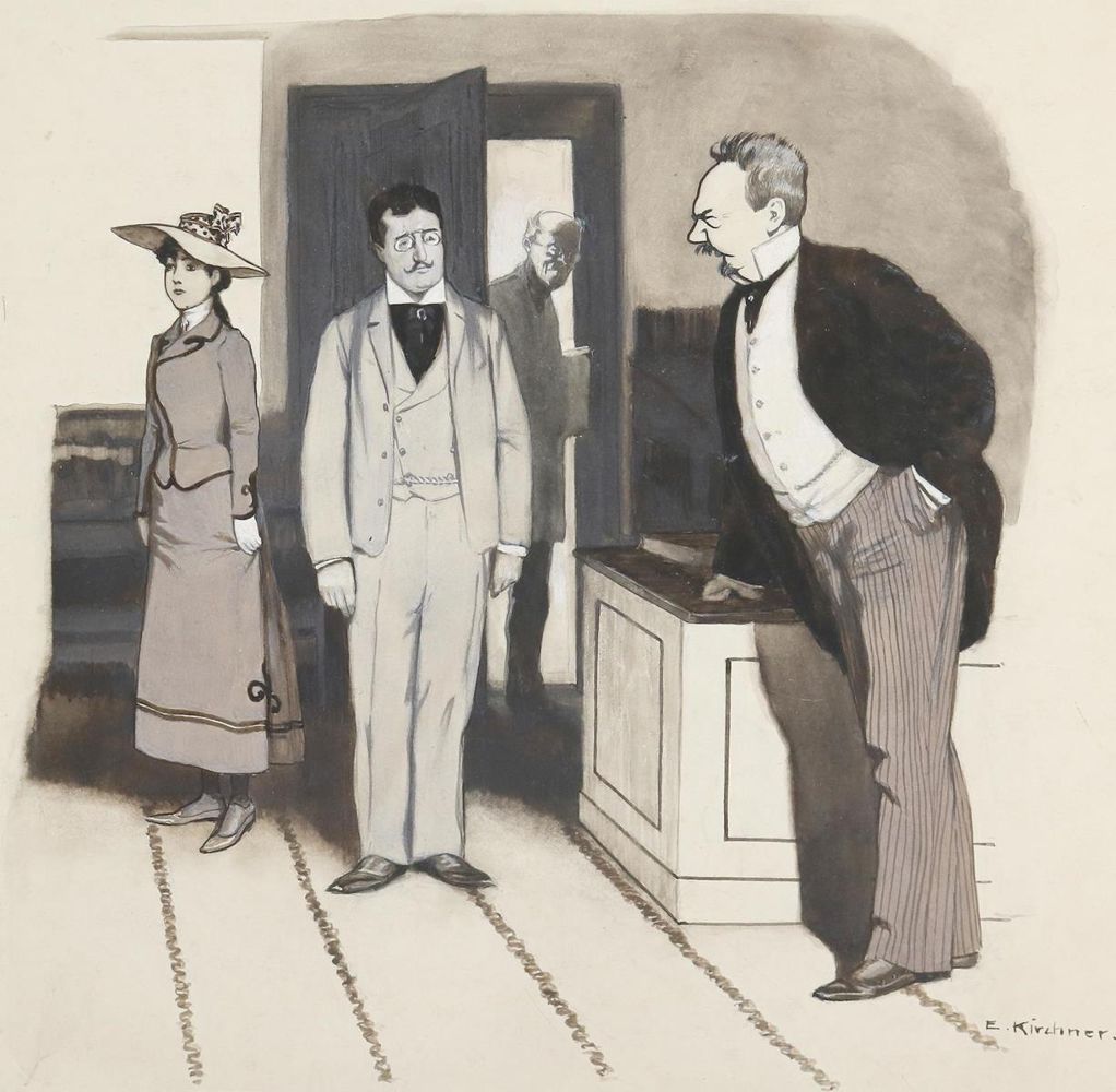 Große Abbildung Nr.2: 143-4008 Kirchner, Eugen: (Künstlergraphik, Karikatur)
