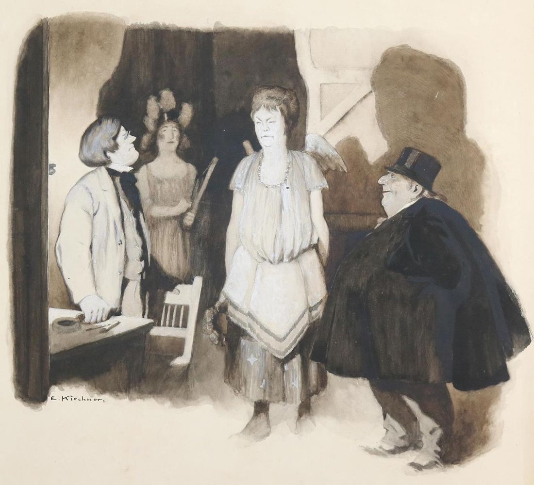 Große Abbildung Nr.3: 143-4008 Kirchner, Eugen: (Künstlergraphik, Karikatur)
