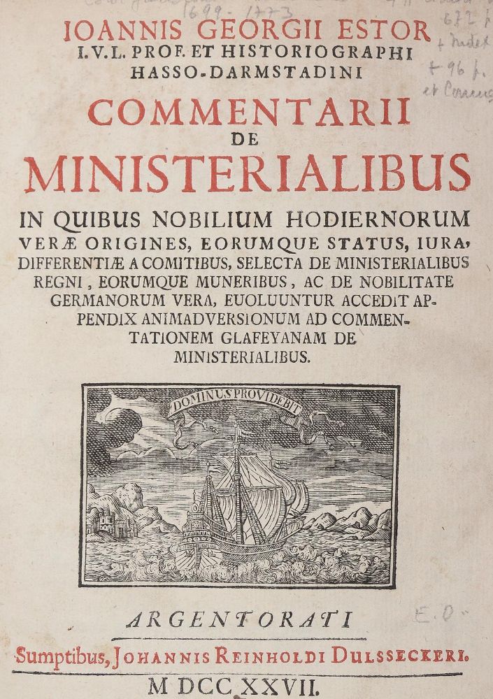Große Abbildung Nr.1: 143-401 Estor,J.G.: (Juridica und Kriminologie)