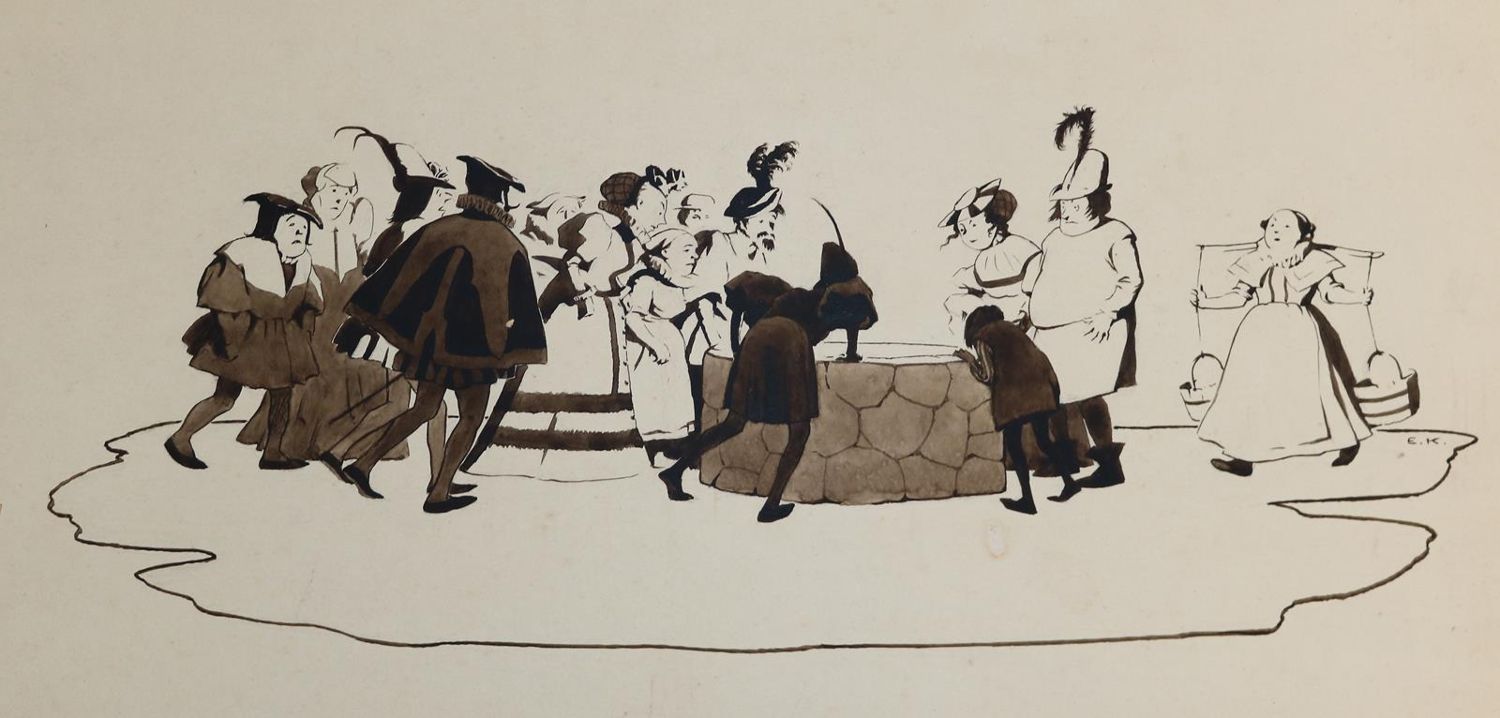 Große Abbildung Nr.3: 143-4010 Kirchner, Eugen: (Künstlergraphik, Karikatur)