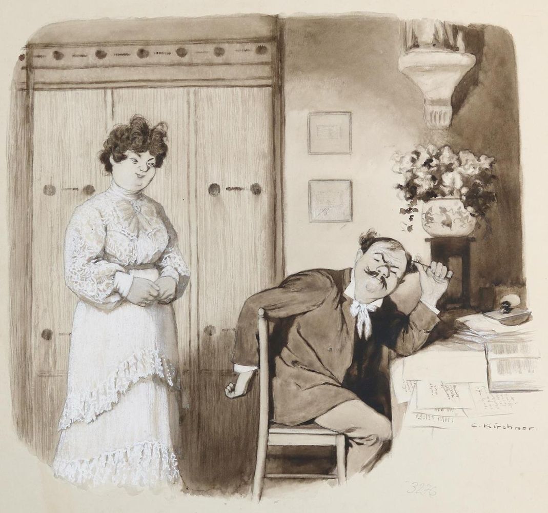 Große Abbildung Nr.8: 143-4010 Kirchner, Eugen: (Künstlergraphik, Karikatur)