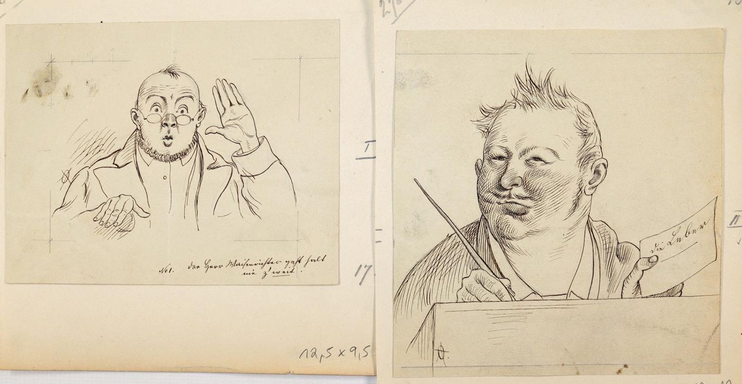 Große Abbildung Nr.4: 143-4013 Oberländer, Adolf: (Künstlergraphik, Karikatur)