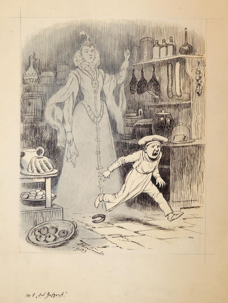 Große Abbildung Nr.3: 143-4014 Oberländer, Adolf: (Künstlergraphik, Karikatur)