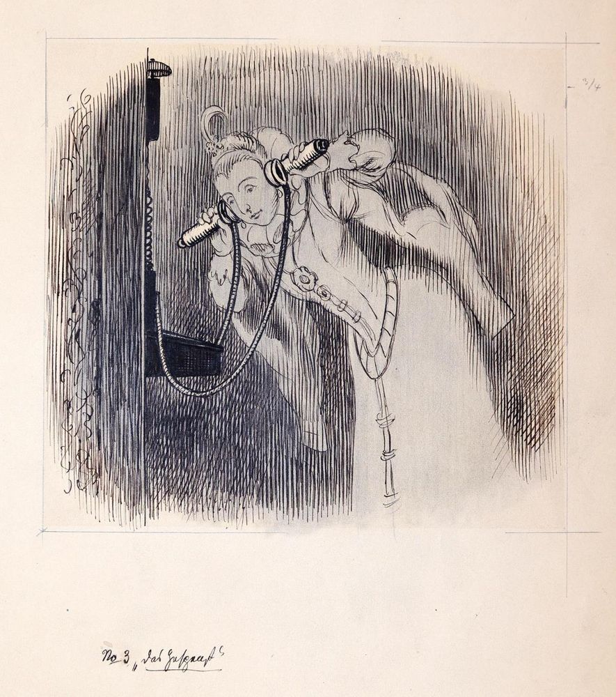 Große Abbildung Nr.4: 143-4014 Oberländer, Adolf: (Künstlergraphik, Karikatur)