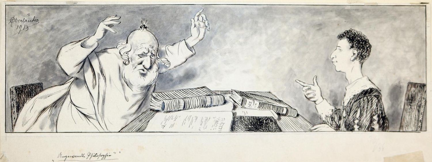 Große Abbildung Nr.2: 143-4015 Oberländer, Adolf: (Künstlergraphik, Karikatur)