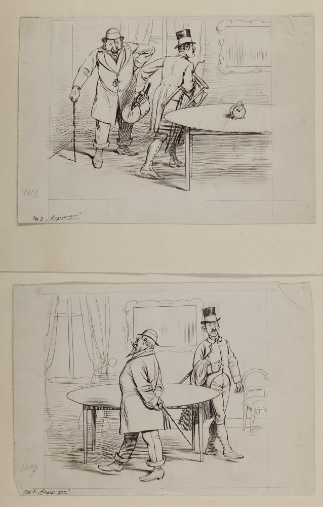 Große Abbildung Nr.1: 143-4017 Oberländer, Adolf: (Künstlergraphik, Karikatur)