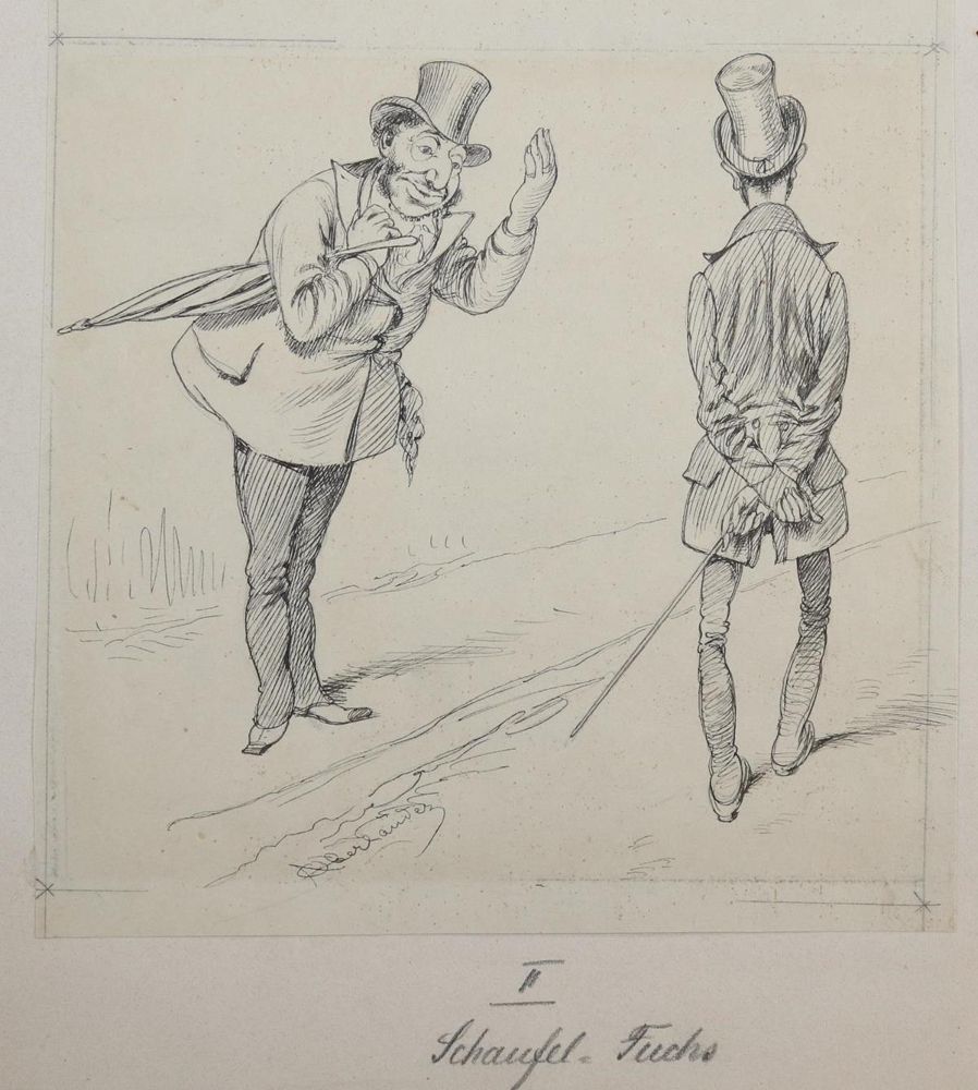 Große Abbildung Nr.8: 143-4017 Oberländer, Adolf: (Künstlergraphik, Karikatur)