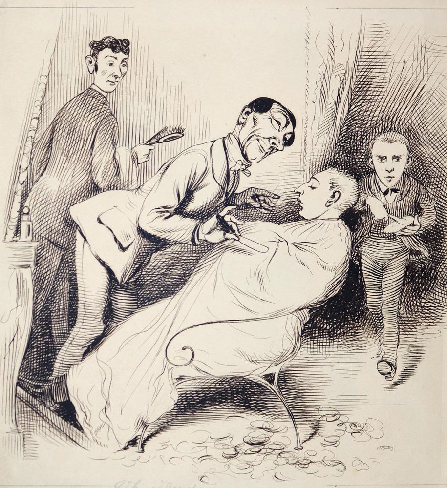 Große Abbildung Nr.1: 143-4019 Oberländer, Adolf: (Künstlergraphik, Karikatur)
