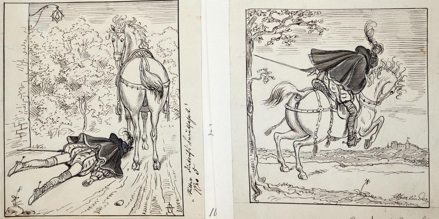 Große Abbildung Nr.2: 143-4020 Oberländer, Adolf: (Künstlergraphik, Karikatur)
