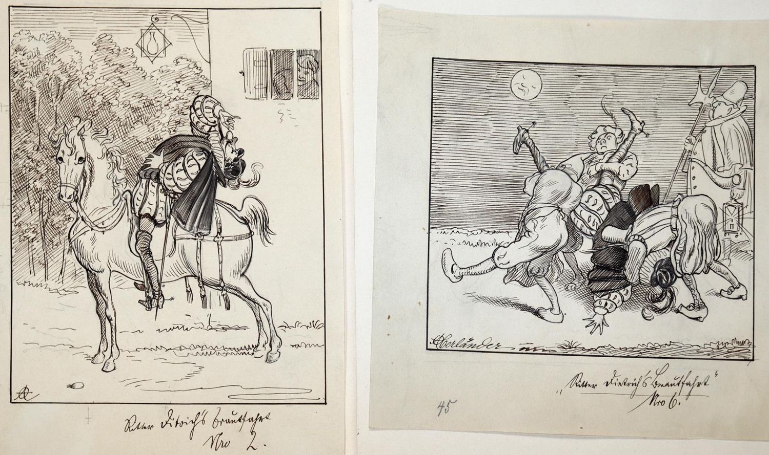 Große Abbildung Nr.3: 143-4020 Oberländer, Adolf: (Künstlergraphik, Karikatur)