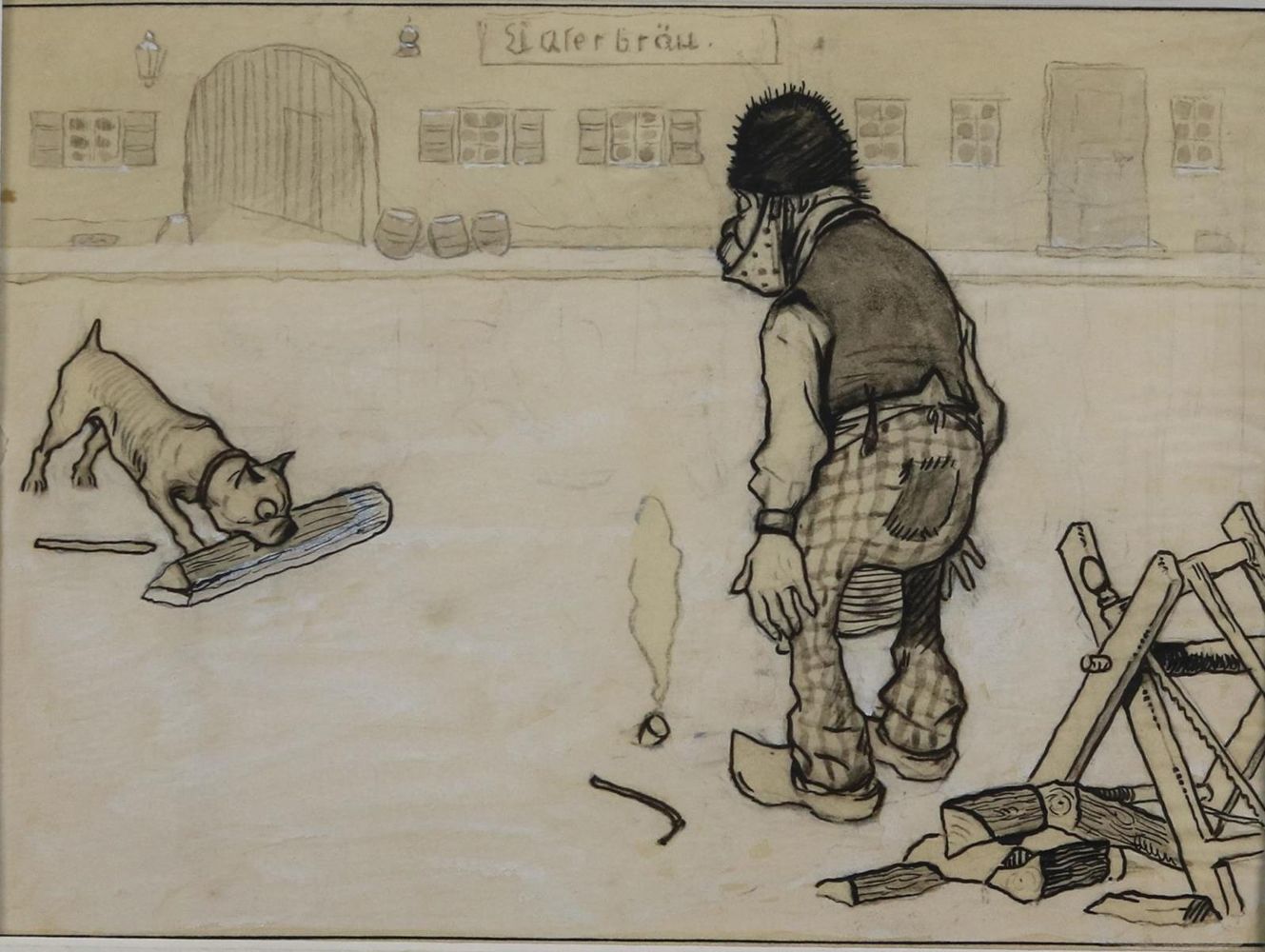 Große Abbildung Nr.2: 143-4021 Oberländer, Adolf: (Künstlergraphik, Karikatur)